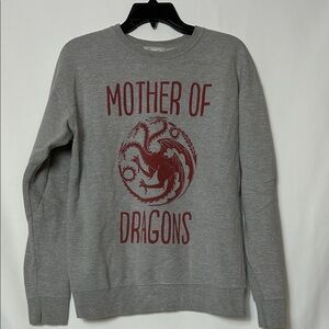 Gray Mother of Dragons Sweatshirt Woman’s Size Small Game of Thrones HBO